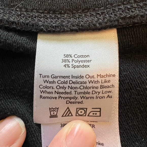 Eddie Bauer women’s black open front long cardigan. Size large tall. - Picture 3 of 6